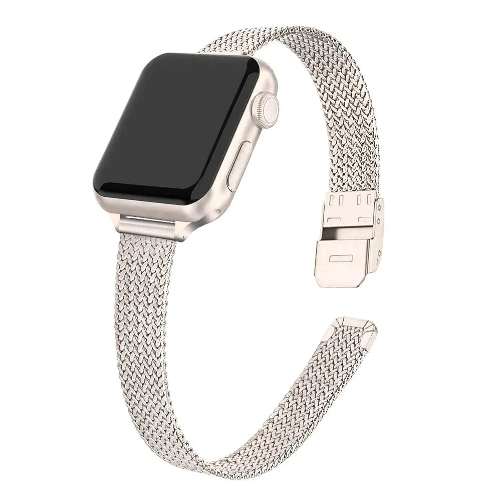 Slim Metal Milanese Strap for the Apple Watch, 3–8 & Ultra Series (5 colours available)