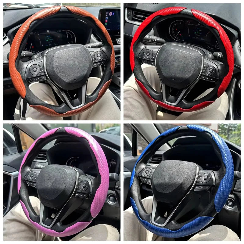 Universal Microfiber Leather Car Steering Wheel Cover (different colours & sets available)