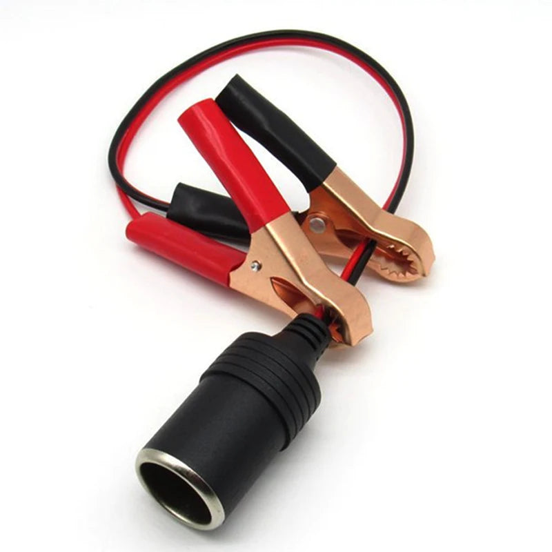 12V Car Lighter Socket Adapter with Crocodile Clips (30cm)