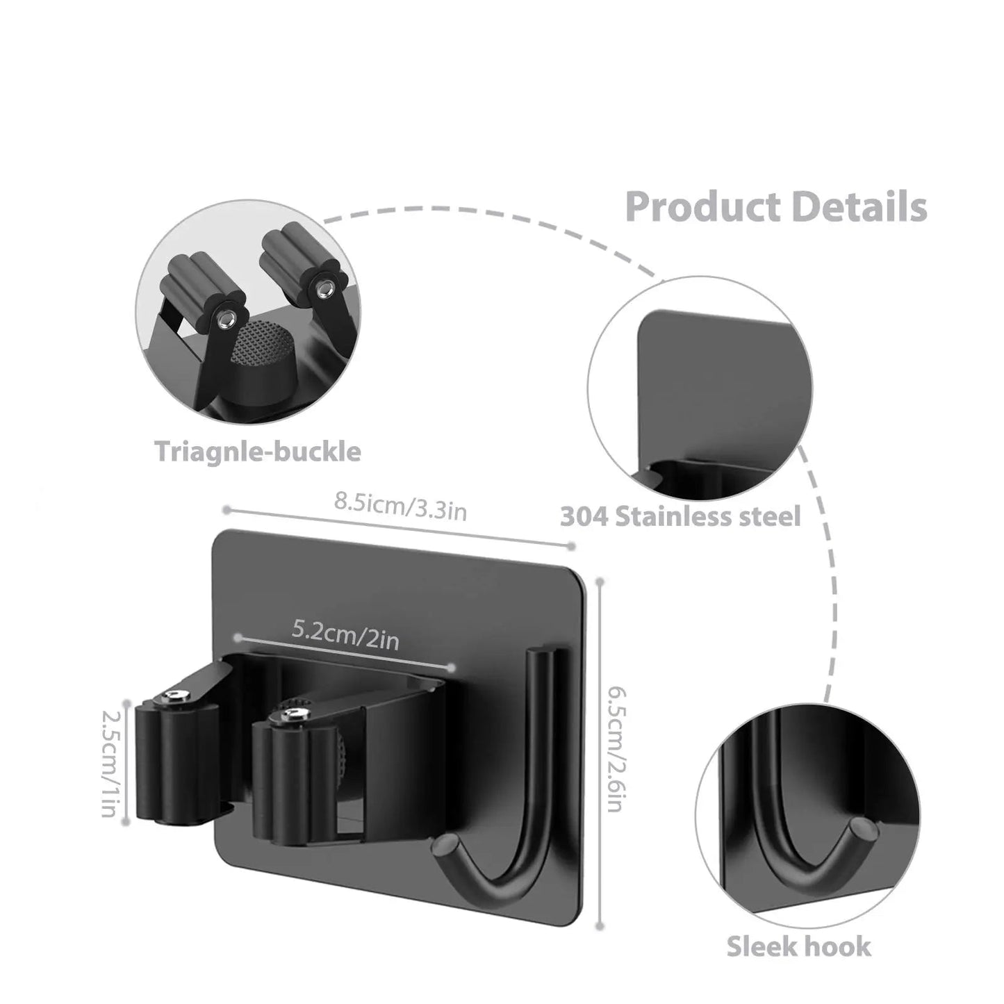 Wall-Mount Mop & Broom Holder