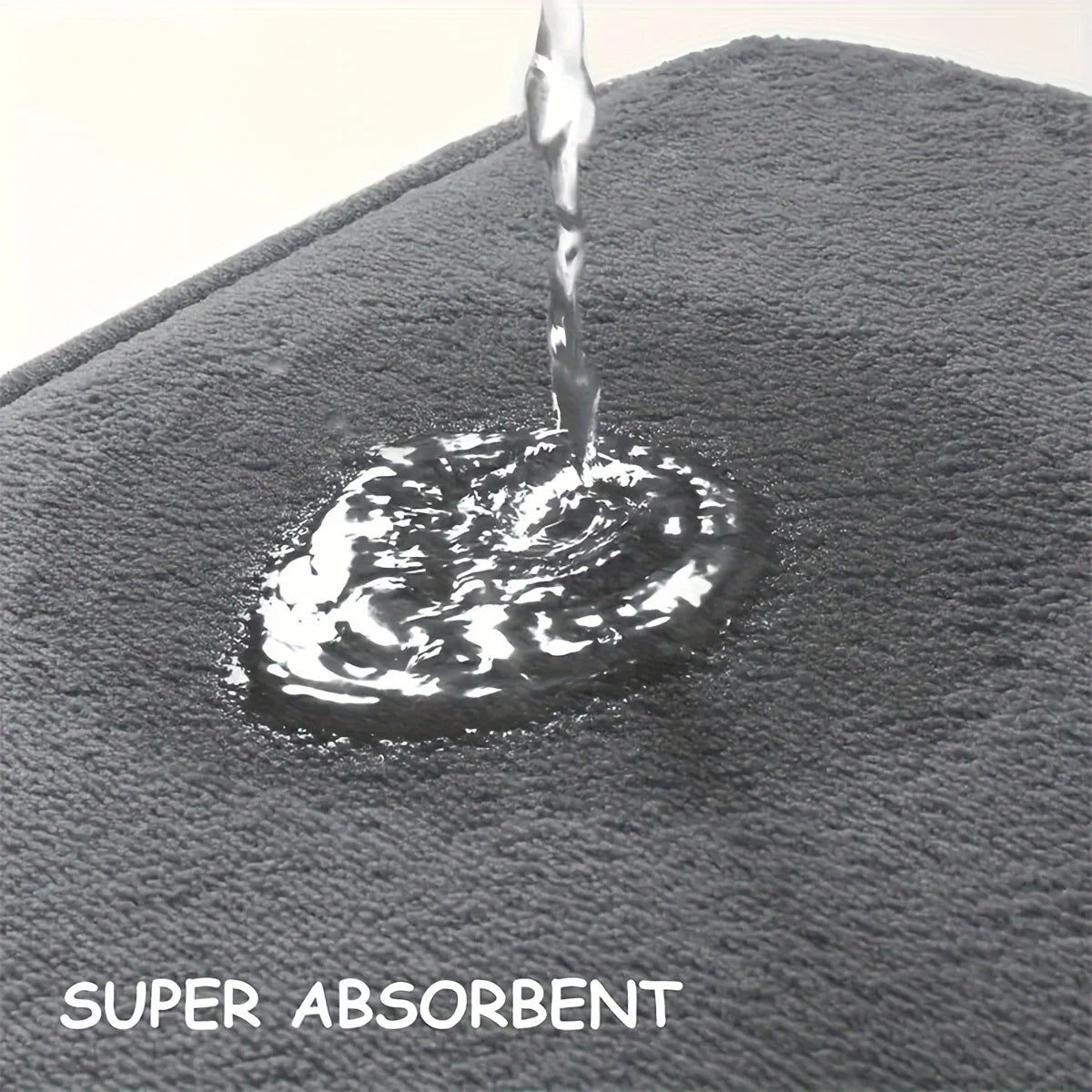 Thick Absorbent Bathroom Mat – Non-Slip Solid Colour Floor & Door Mat (5 colours available)