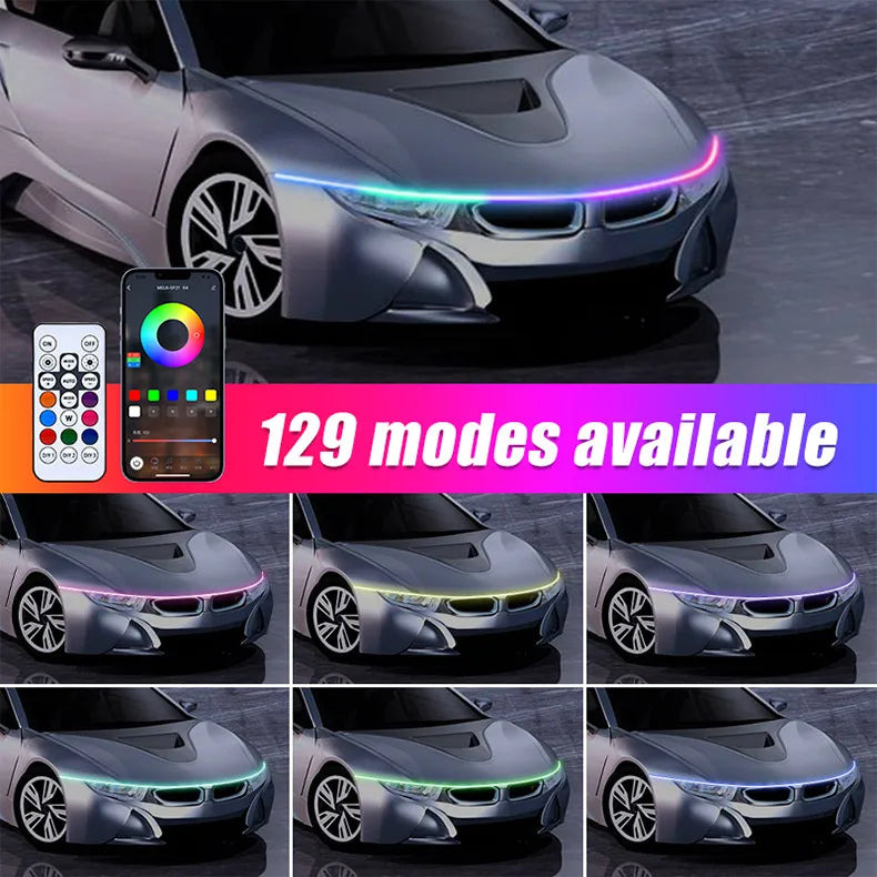 APP-Controlled LED Car Hood Light Strip (12V)