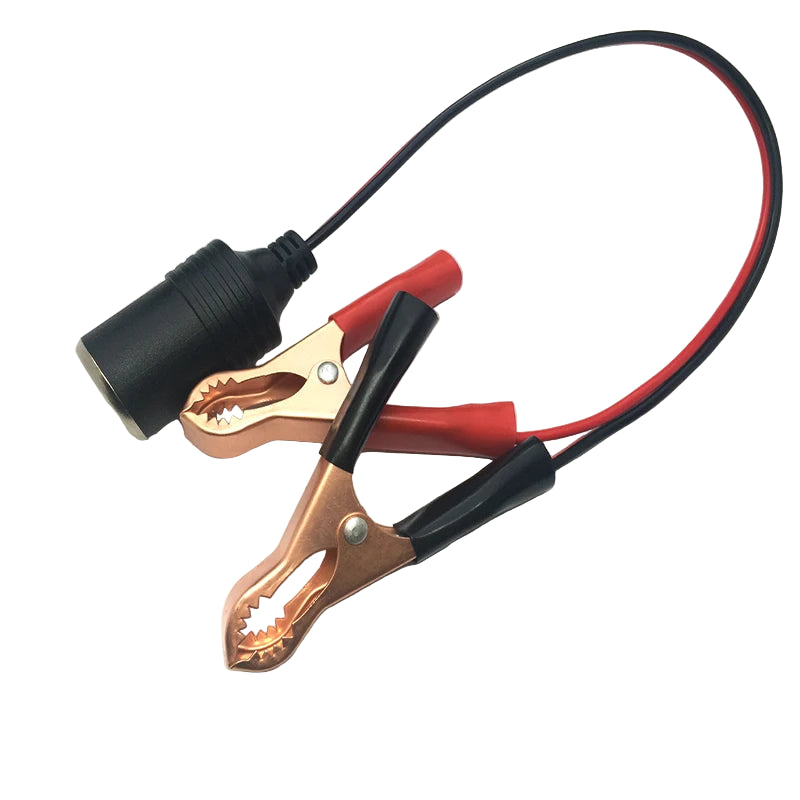 12V Car Lighter Socket Adapter with Crocodile Clips (30cm)