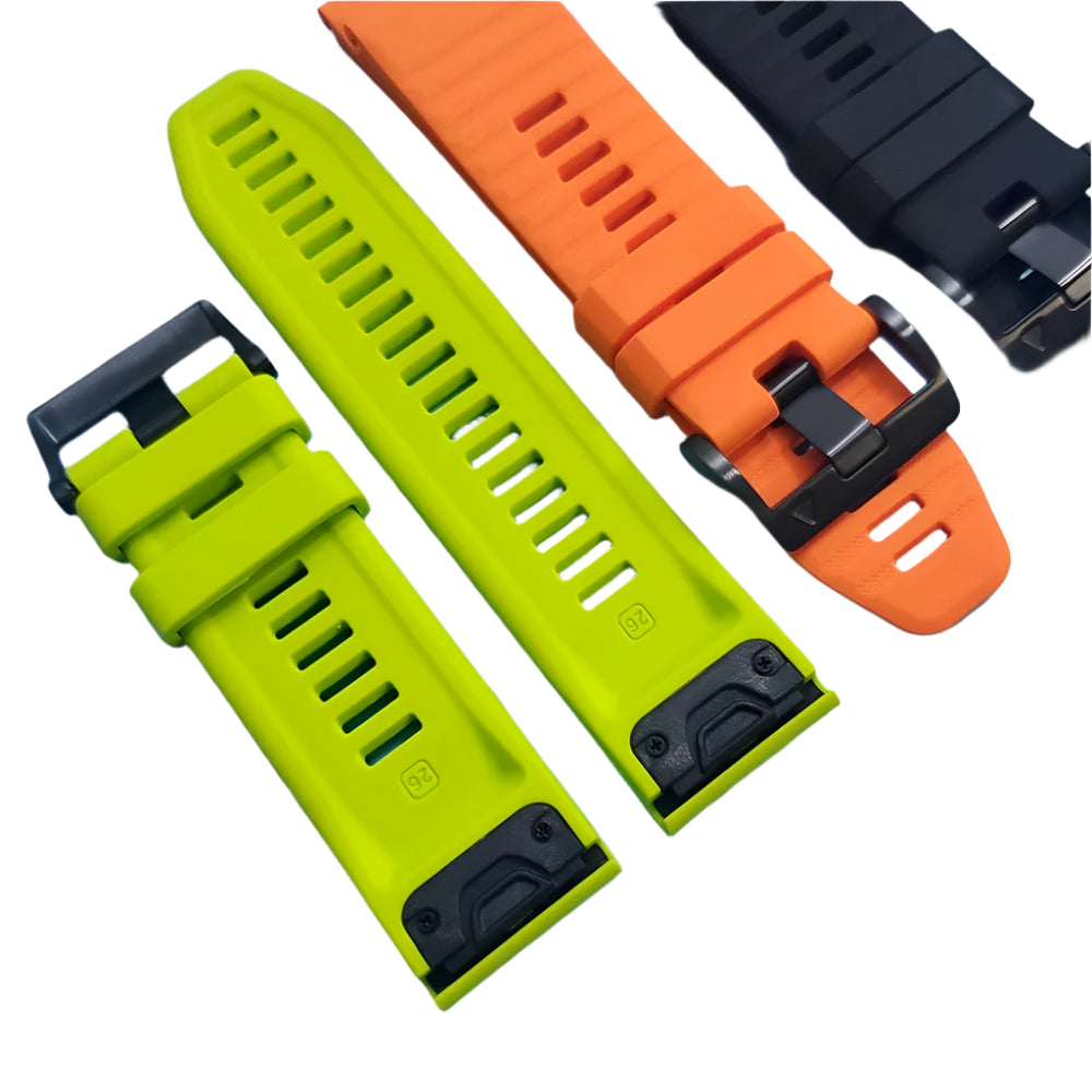 Quickfit Silicone Strap for the Garmin Watch Series (available of various range of models and 46 colours)