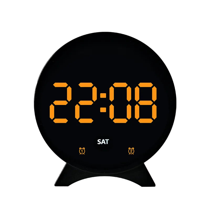 LED Digital Alarm Clock – Adjustable Brightness, Dual Alarms, Date & Temperature Display