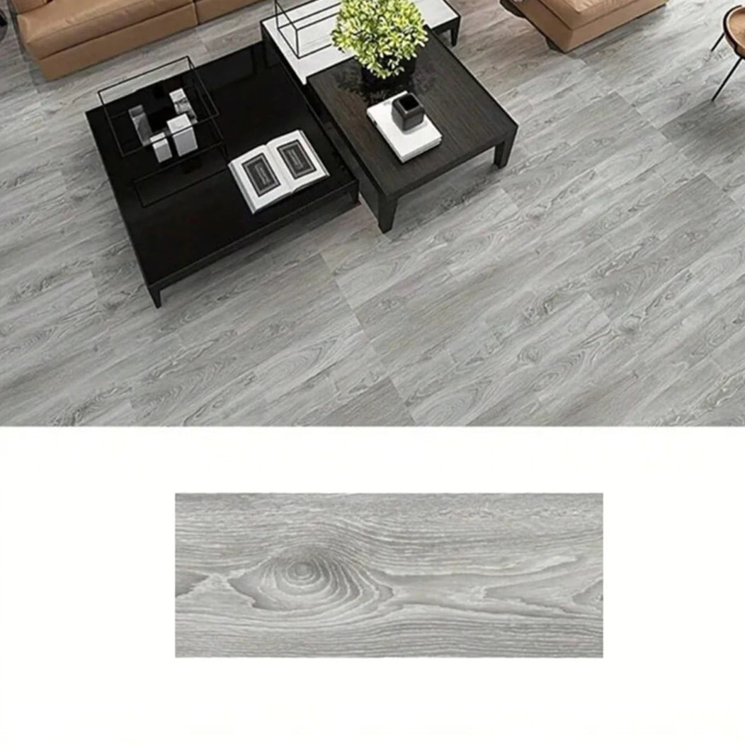 PVC Wood Grain Self-Adhesive Floor Tiles – 40x15cm (10Pcs) (available in 8 designs)
