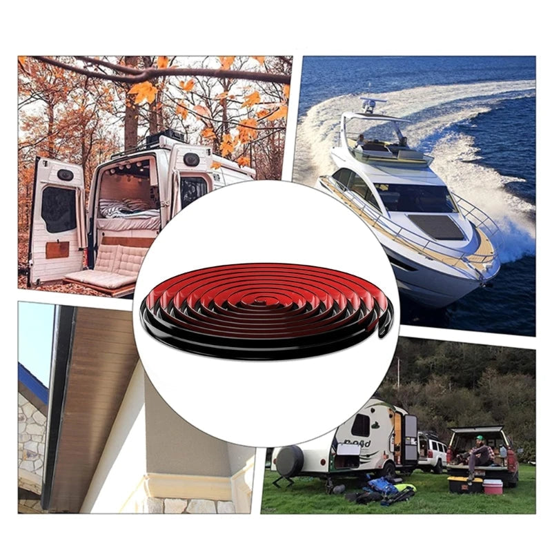 RV / Caravan Roof Rainwater Gutter PVC (available in Black & White)