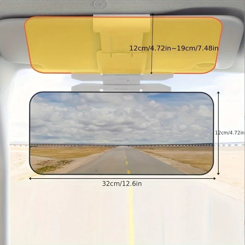 HD Anti-Glare Car Sun Visor – Day & Night Driving Sunlight Protection