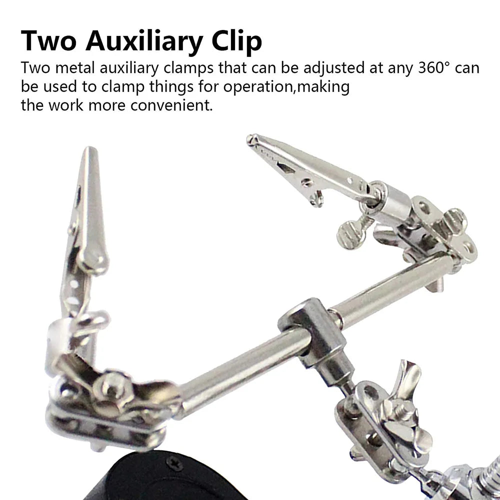 3.5X/12X Welding Magnifier with Auxiliary Clip & Stand