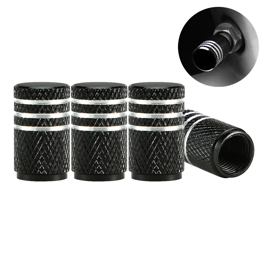 Aluminium Tire Valve Stem Caps (4Pcs) (different colours available)