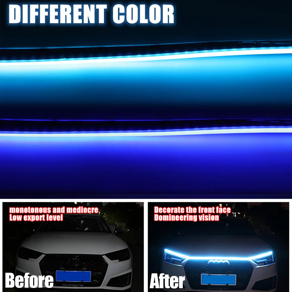LED Car Hood Light Strip (different colours & sizes available)