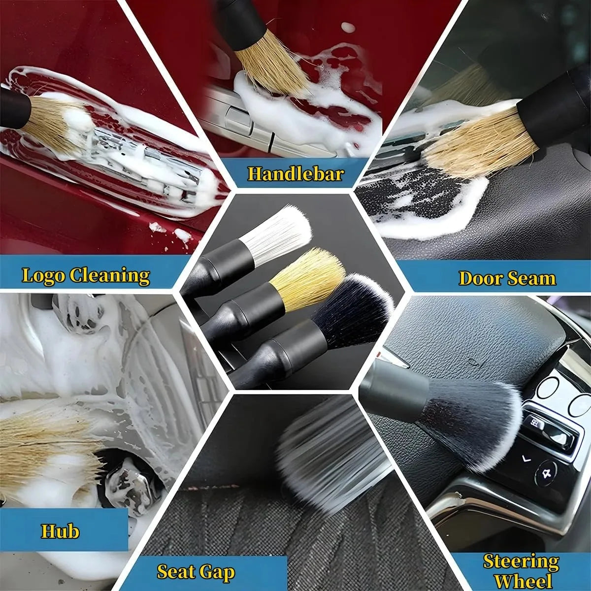 Car Detailing Brush Set (4–5PCS)