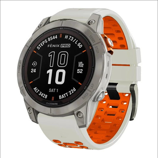 Quickfit Silicone Watch Band for a Range of Garmin Watches (26mm) (See list of models in the description)