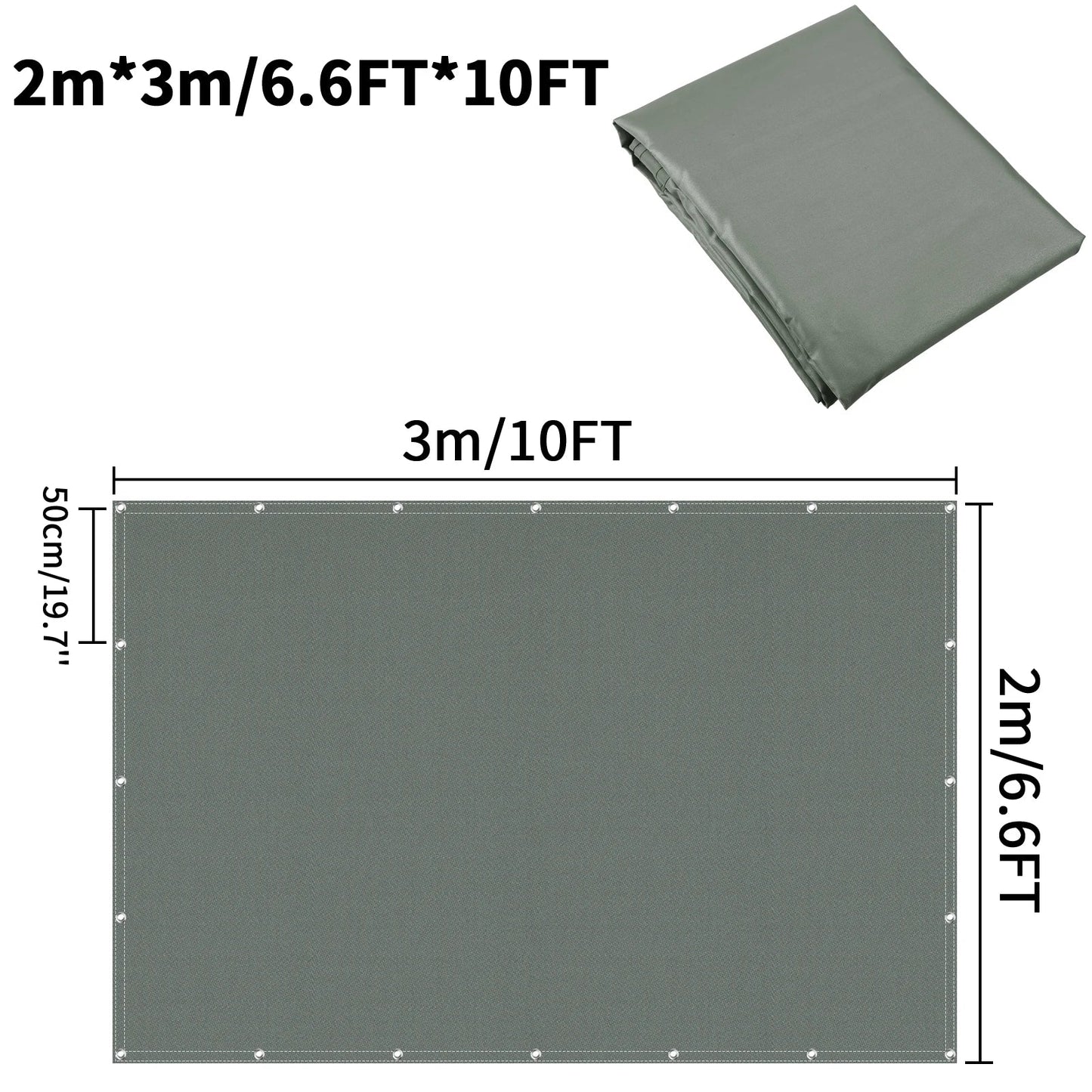 Waterproof Sunshade Sail – Square & Rectangle (4 colours available)