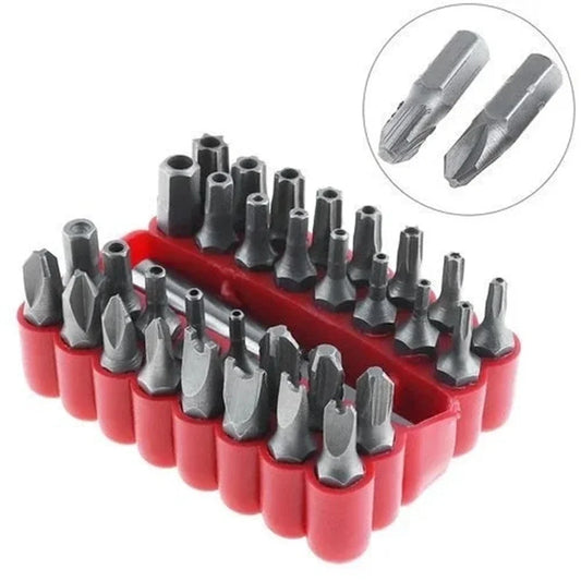 Tamper-Proof Security Bit Set with Magnetic Holder (33pcs)
