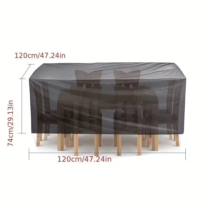 Heavy-Duty Waterproof Patio Furniture Cover – Square Design (Black)