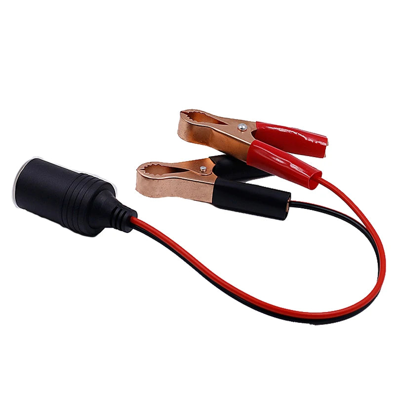 12V Car Lighter Socket Adapter with Crocodile Clips (30cm)