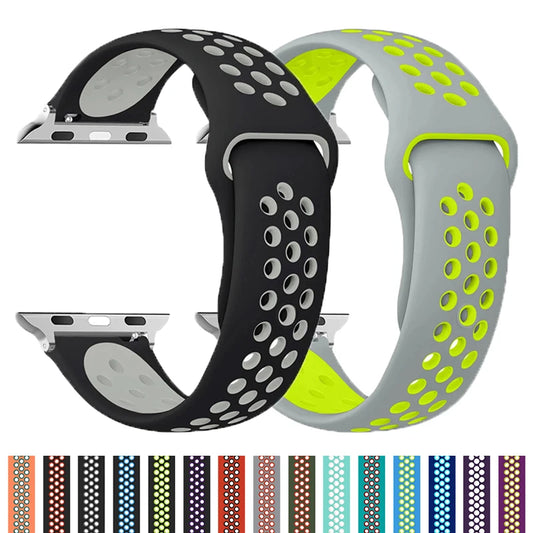 Silicone Sports Strap for the Apple Watch Ultra 2 & Series 10–6 (13 colours available)