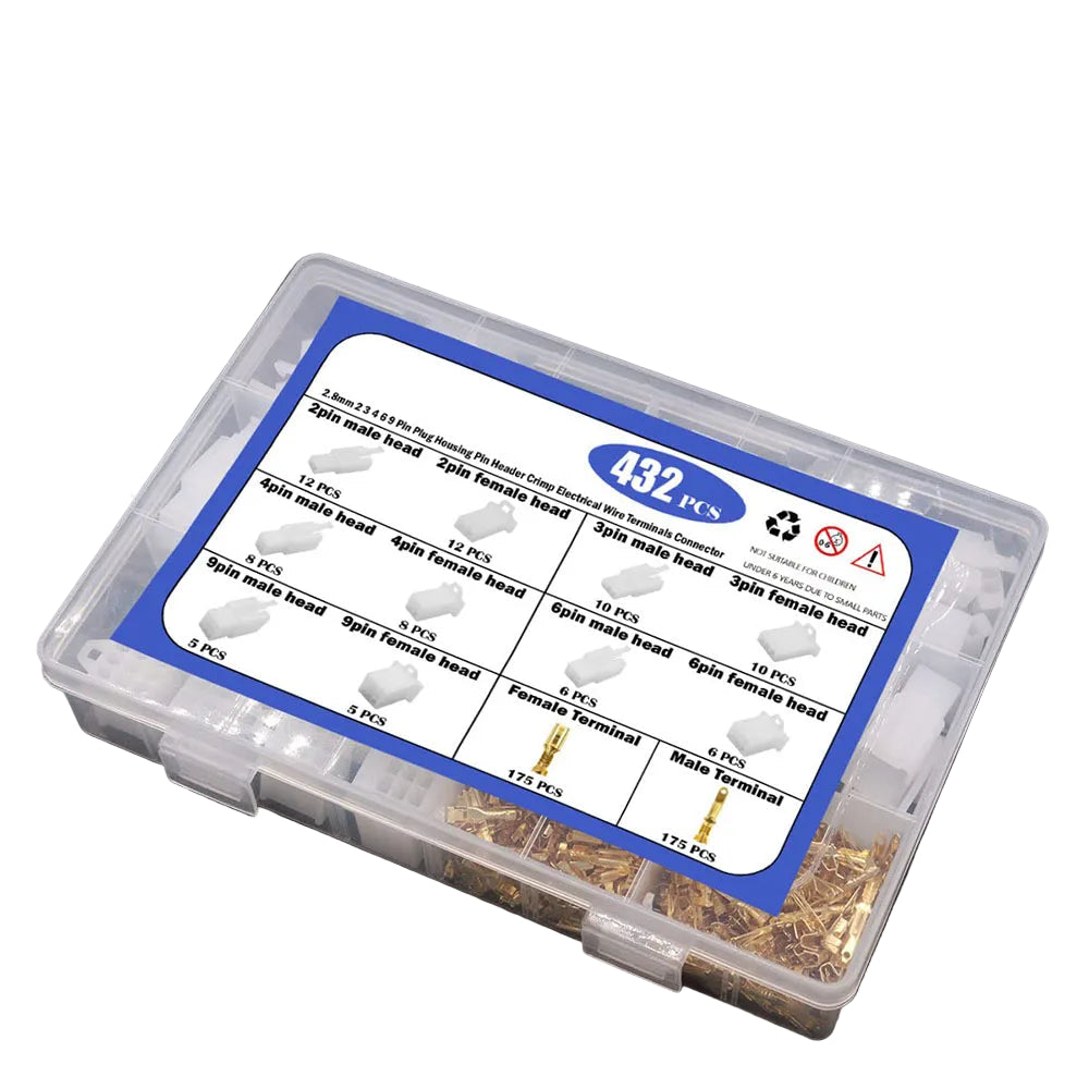 2.8mm Car Wire Connector Kit (432pcs)