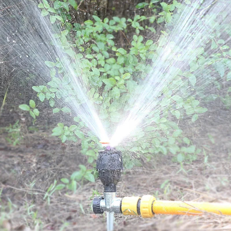 360° Rotating Garden Sprinkler with Tripod Irrigation Stand