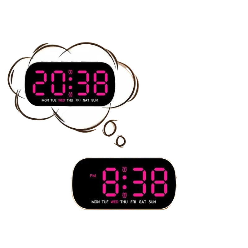 Digital Alarm Clock – USB Powered LED (different colours available)