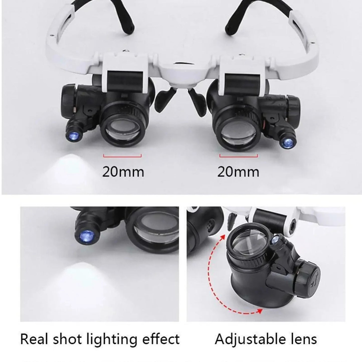 LED Magnifying Glasses – 8X/15X/23X Telescopic Watch & Jewlery Repair Loupe
