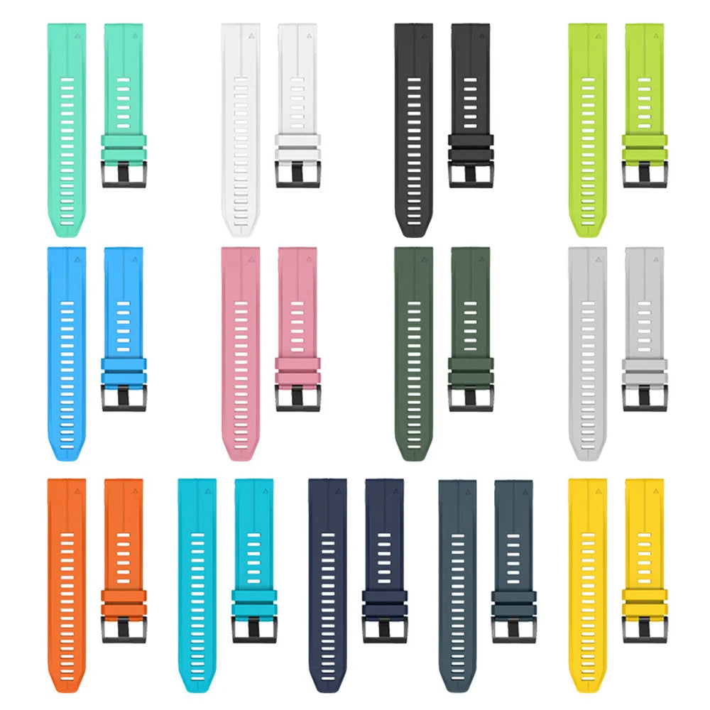 Quickfit Silicone Strap for the Garmin Watch Series (available of various range of models and 46 colours)
