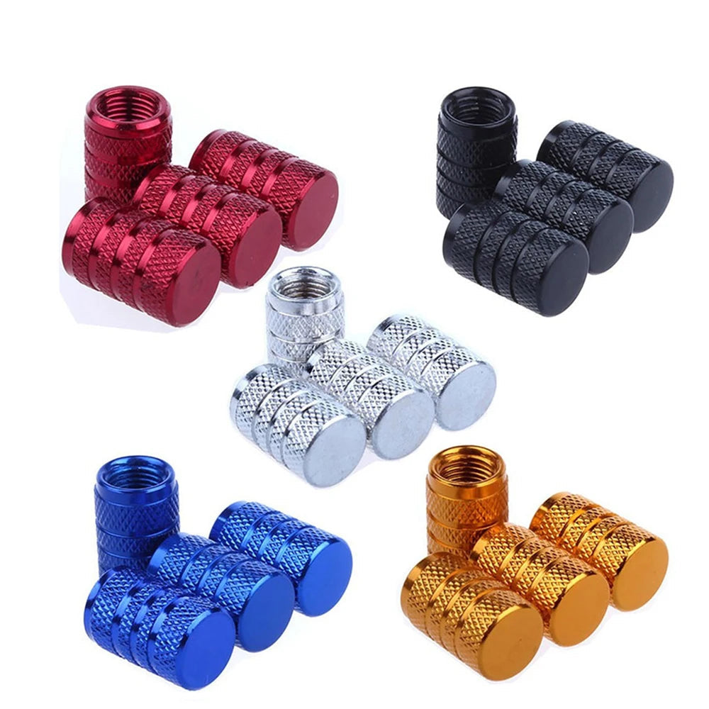 Aluminium Tire Valve Stem Caps (4Pcs) (different colours available)