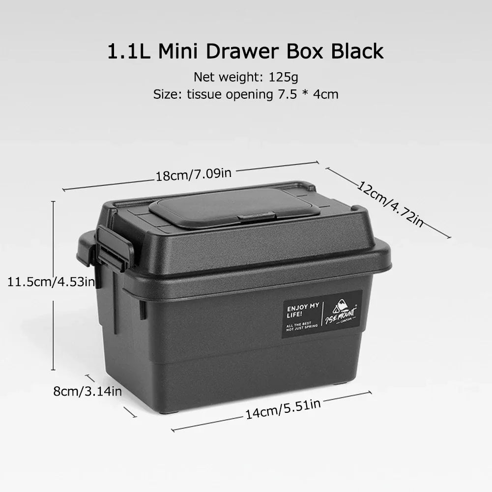 Portable Outdoor Tissue & Storage Box – 1.1L (3 colours available)