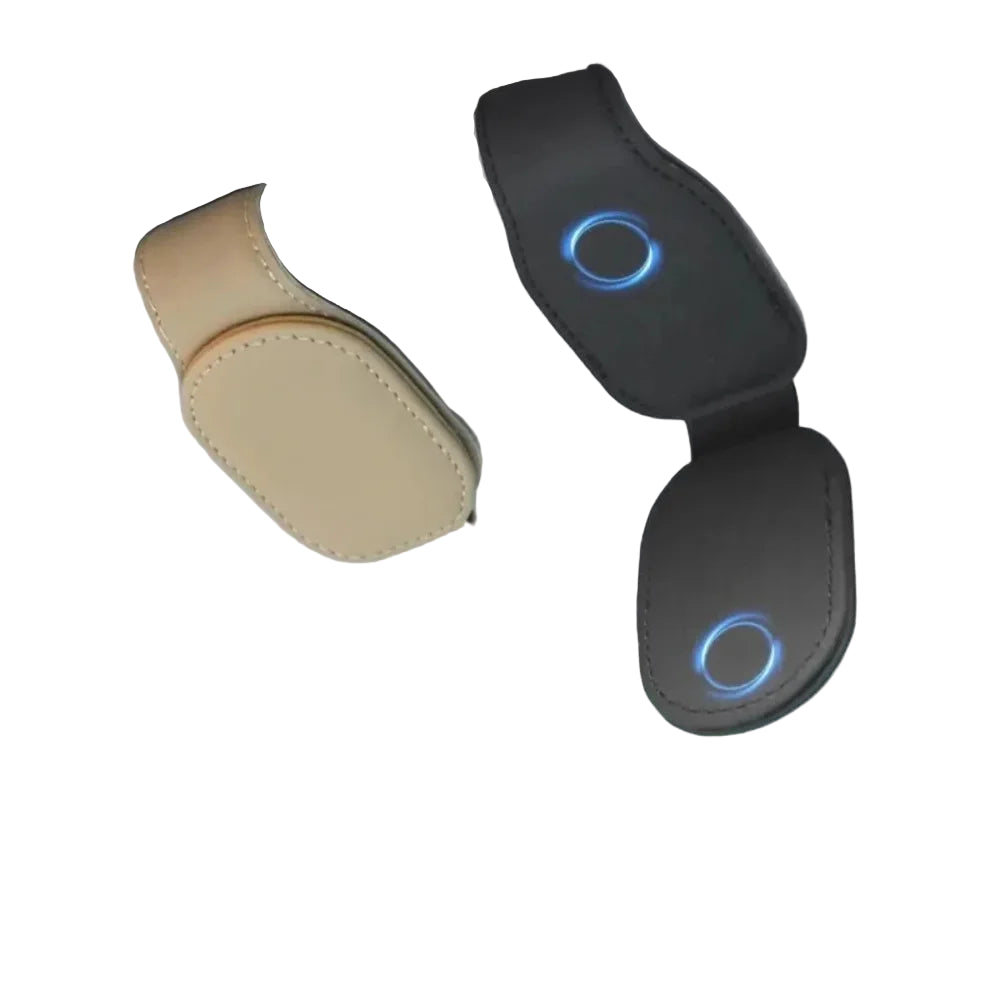 Leather Car Sunglasses & Card Holder Clip
