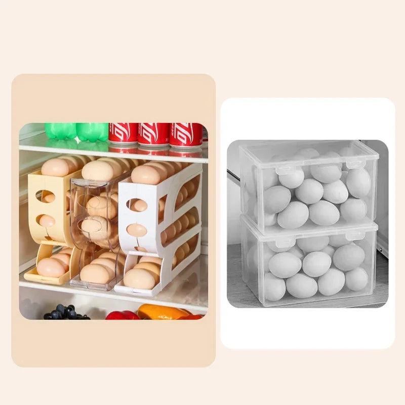 4-Layer Automatic Rolling Egg Holder