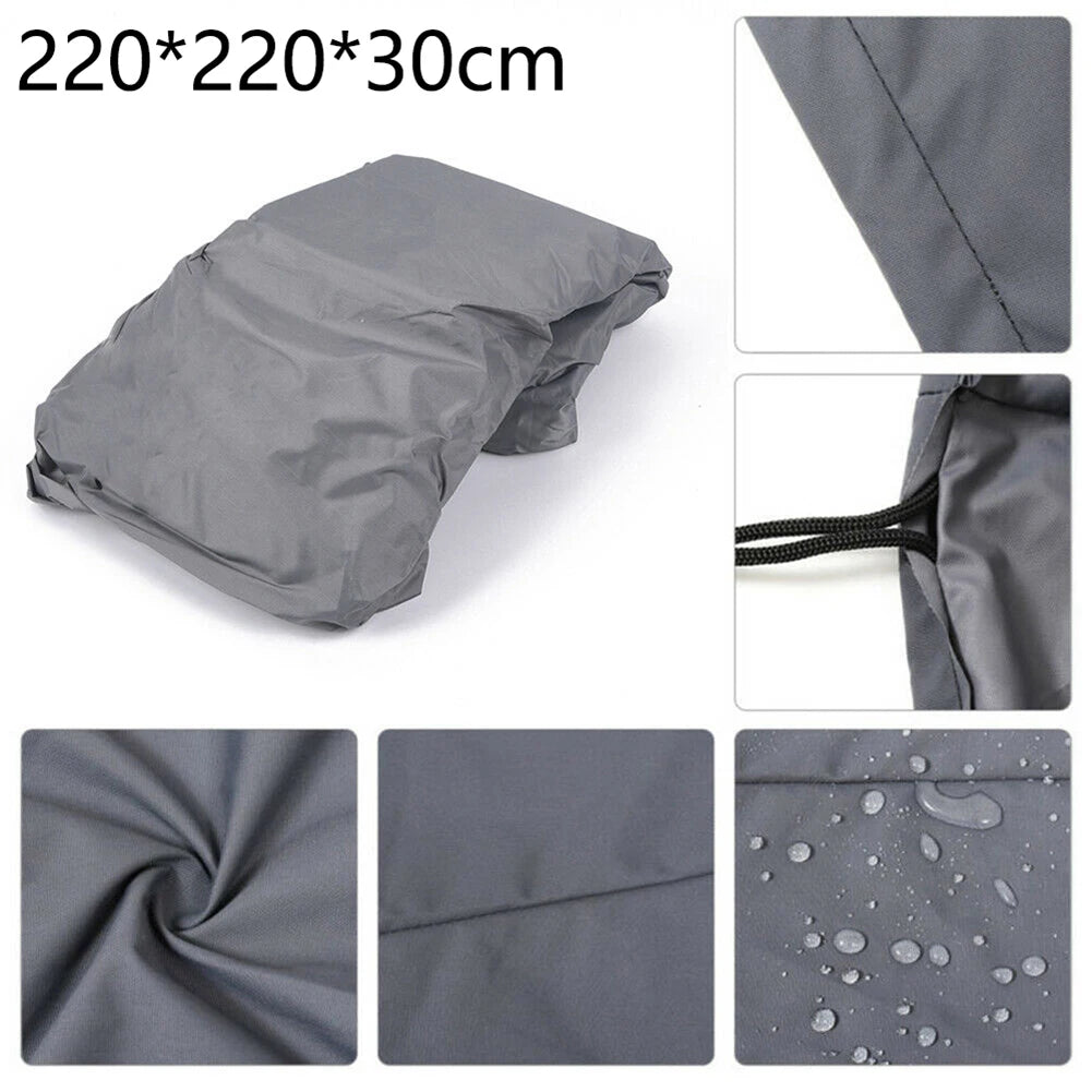 Outdoor Waterproof Hot Tub Cover – 220×220×30cm Square Spa Protector