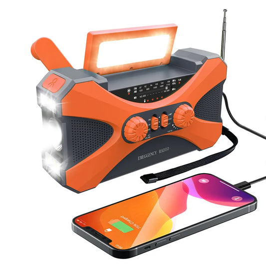 Multifunctional 10000mAh Solar Crank Radio (2 colours available)