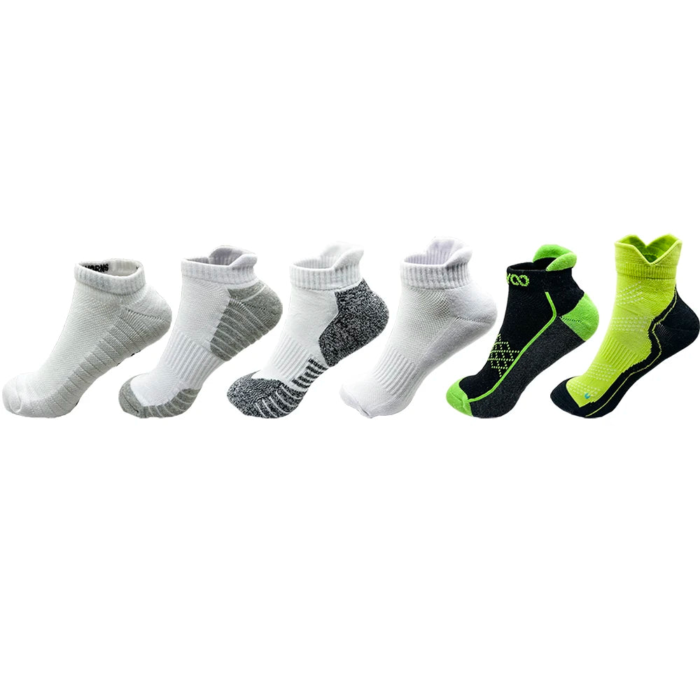2/4 Pairs Cushioned Cotton Ankle Socks – Men & Women Low-Cut Athletic Sports Socks