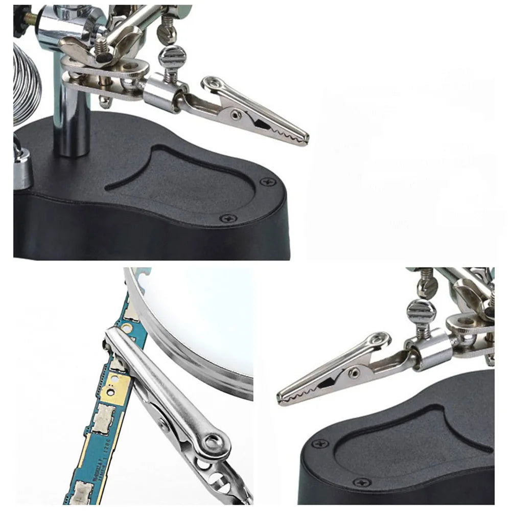 3.5X/12X Welding Magnifier with Auxiliary Clip & Stand