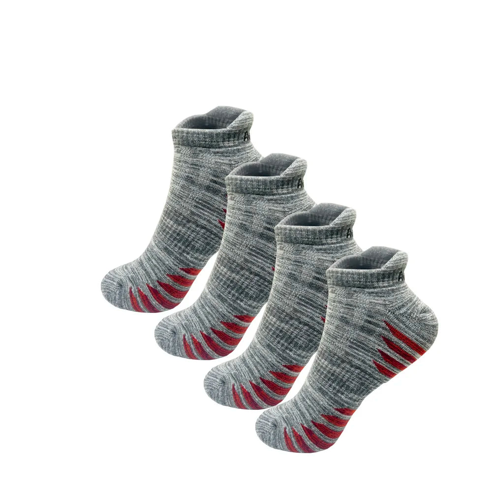 2/4 Pairs Cushioned Cotton Ankle Socks – Men & Women Low-Cut Athletic Sports Socks
