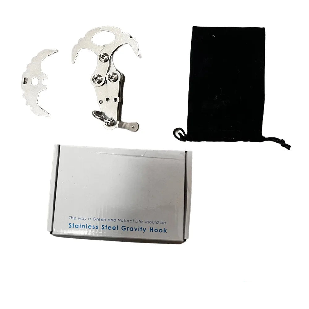 Folding Stainless Steel Grappling Hook – Outdoor Survival Tool