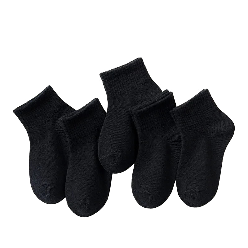 5 Pairs of Cotton Socks – For Boys & Girls (1–12 Years)