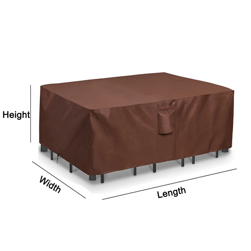 Heavy-Duty Outdoor Garden Furniture Cover – Waterproof, Windproof, Anti-UV Protection (various sizes available)