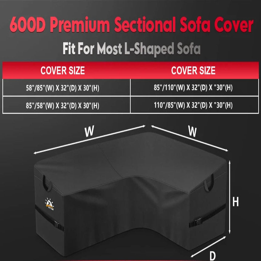 L-Shaped Garden Furniture Cover – Heavy-Duty
