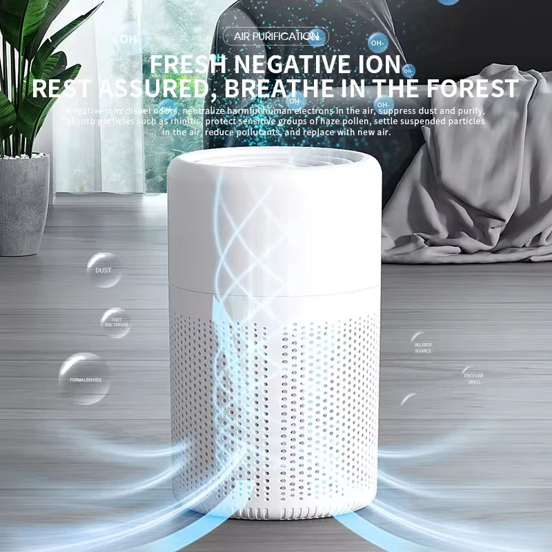 Portable Air Purifier – Blue Anion Deodorizer with Essential Oil Diffuser