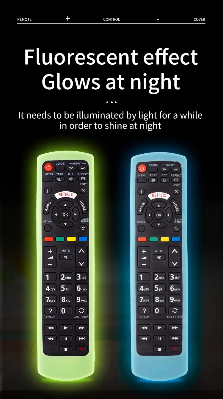 Silicone Case for Universal Remote Control Compatible with All Panasonic TVs Plasma Viera HDTV 3D LCD LED TV/DVD