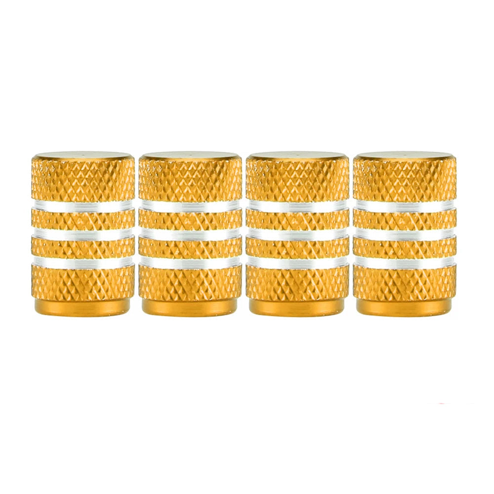 Aluminium Tire Valve Stem Caps (4Pcs) (different colours available)