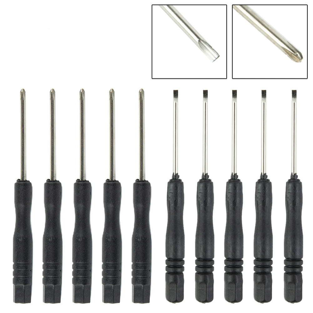 Mini Slotted & Cross Screwdriver Set – 3,22"  / 2mm (10Pcs)
