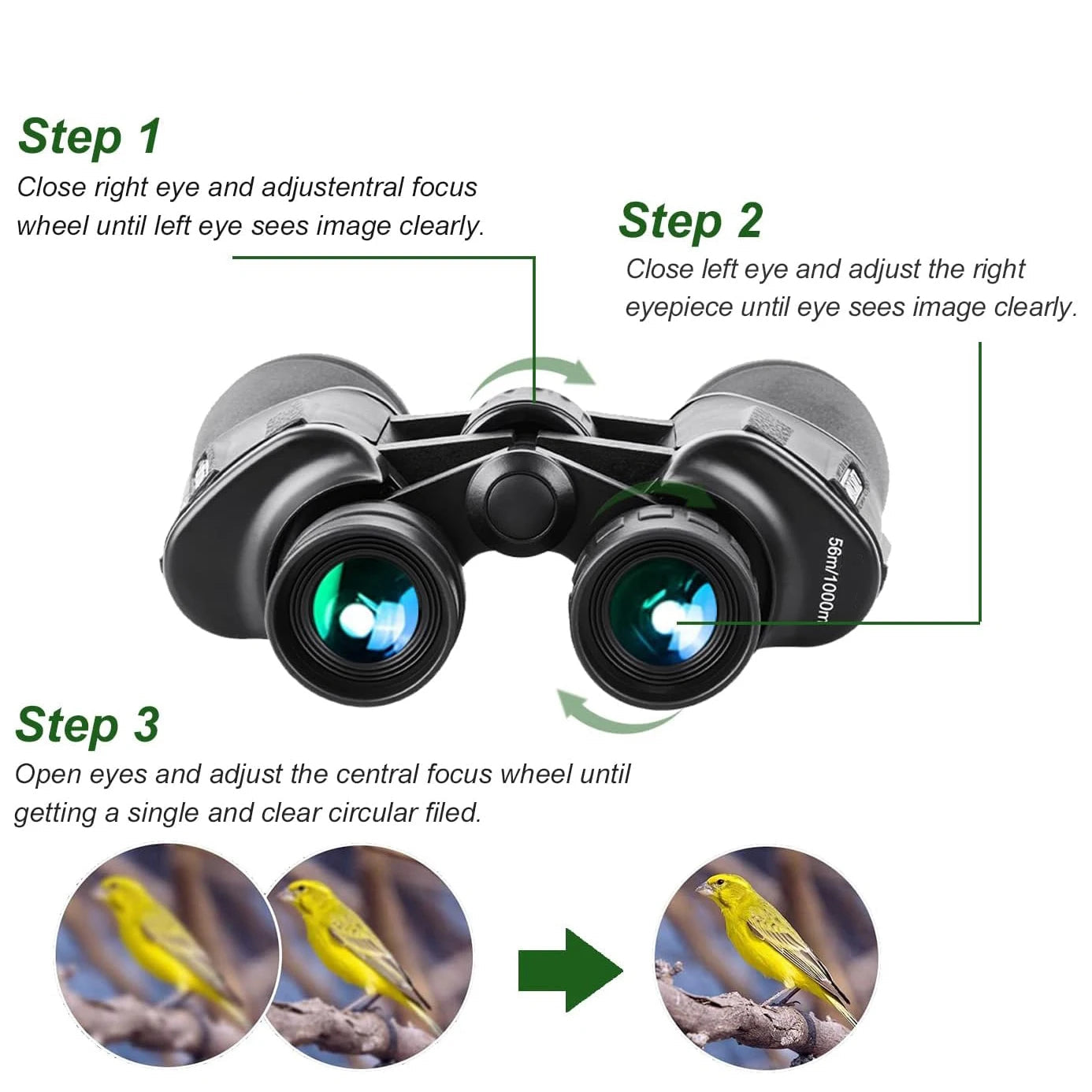 Long Range Binoculars – FMC Coated BAK4 Prism, Waterproof (910x50)