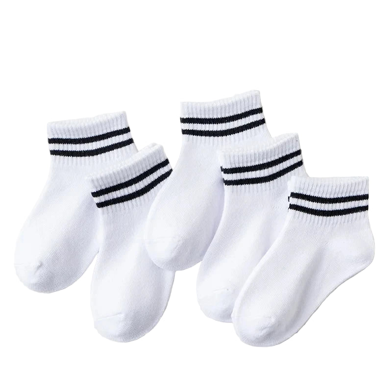 5 Pairs of Cotton Socks – For Boys & Girls (1–12 Years)