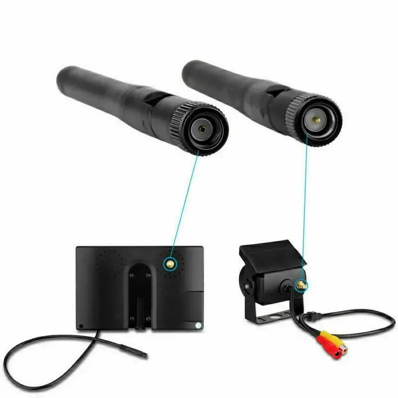 Wireless Reverse Camera Kit – 7" Monitor for Trucks, Buses & RVs with IR Night Vision