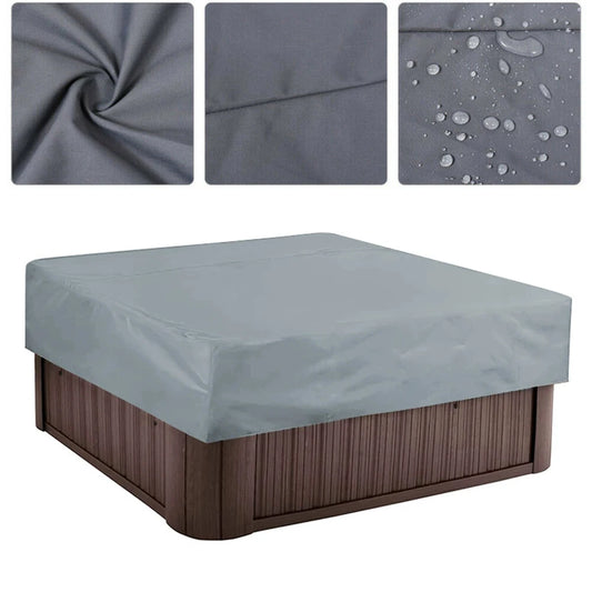Outdoor Waterproof Hot Tub Cover – 220×220×30cm Square Spa Protector