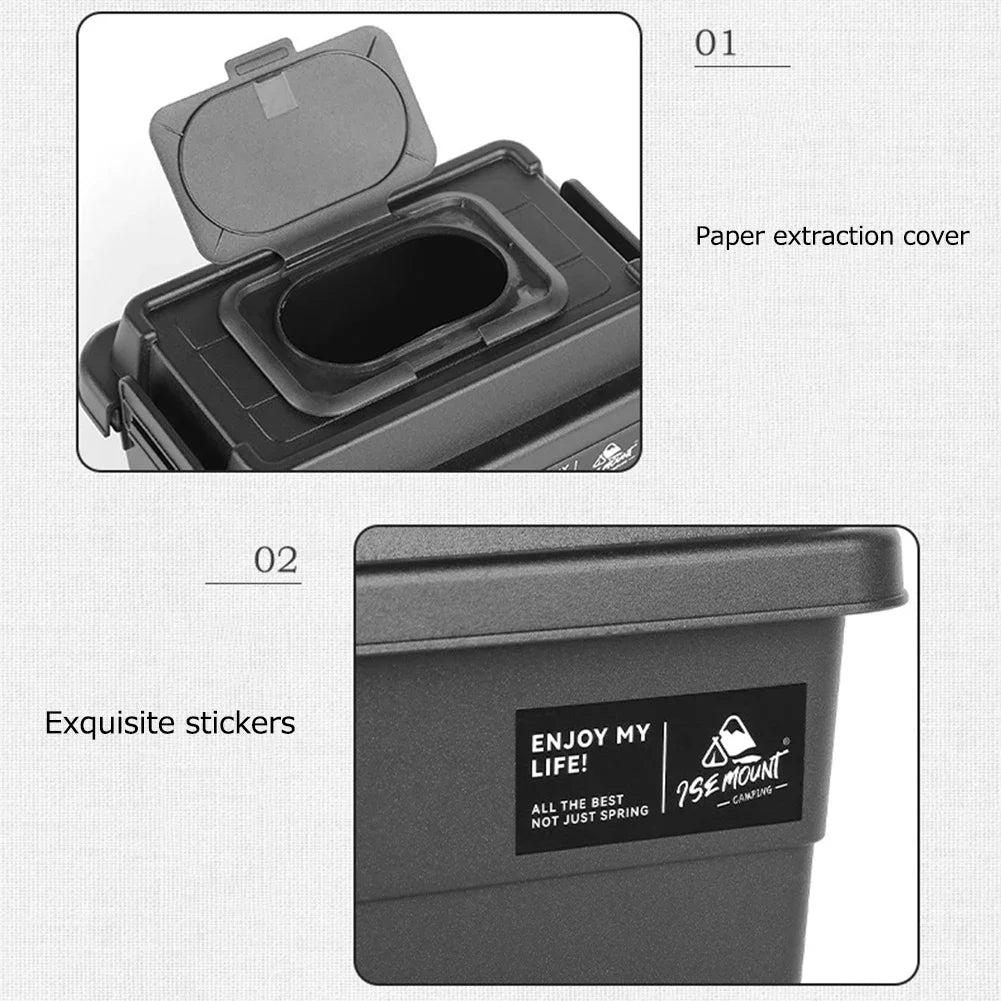 Portable Outdoor Tissue & Storage Box – 1.1L (3 colours available)
