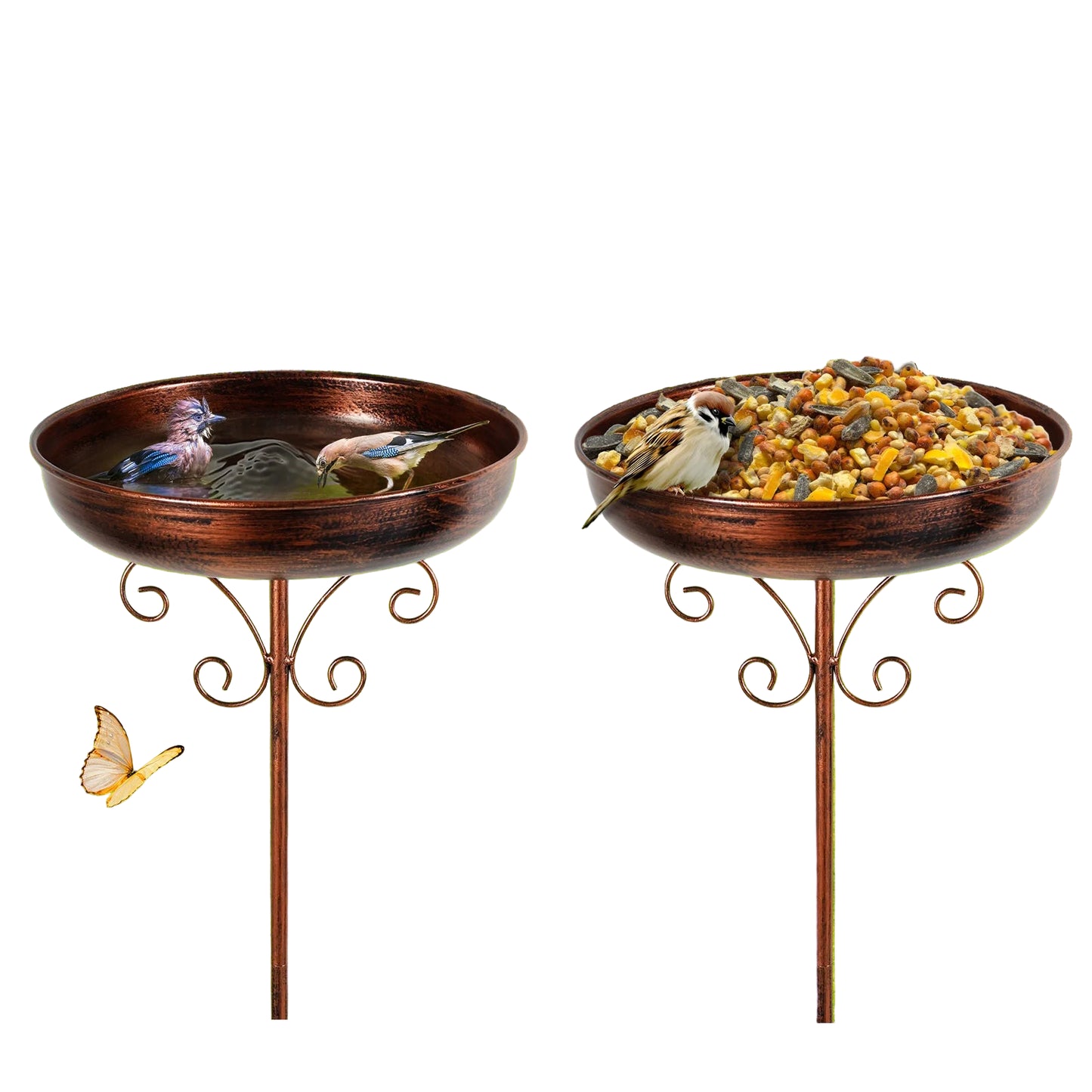 Metal Garden Bird Bath (3 designs available)